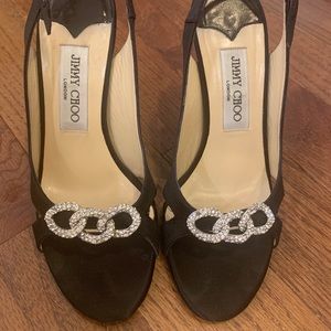 Jimmy choo crystal sling back sandal size 6